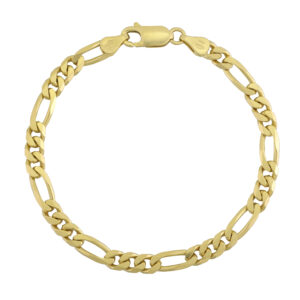 18ct Yellow Gold Figaro Bracelet 7.5&#8243; 5mm