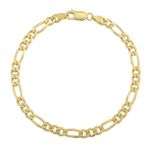 18ct Yellow Gold Figaro Bracelet 7.5&#8243; 4.5mm