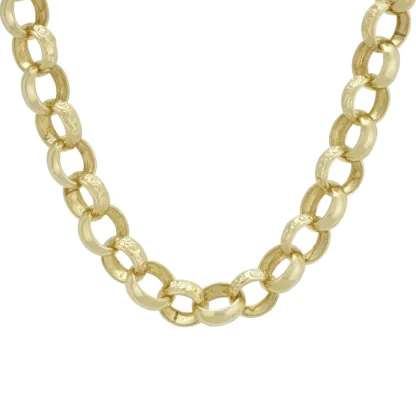 9ct Yellow Gold Belcher Chain 25" 11.5mm