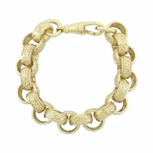 9ct Yellow Gold Belcher Bracelet 9&#8243; 14.5mm