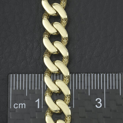 9ct Yellow Gold Curb Bracelet 7.5" 8.5mm - Image 5