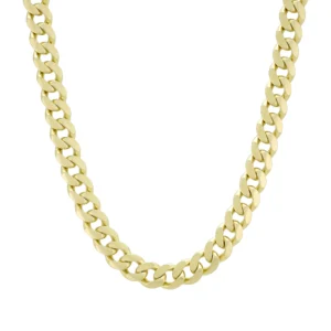 9ct Yellow Gold Curb Chain 14&#8243; 6.5mm