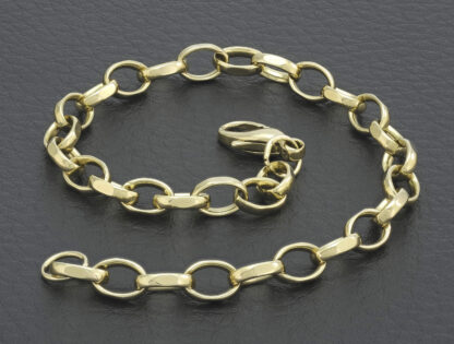 9ct Yellow Gold Belcher Bracelet 8.5″ 5.5mm - Image 4