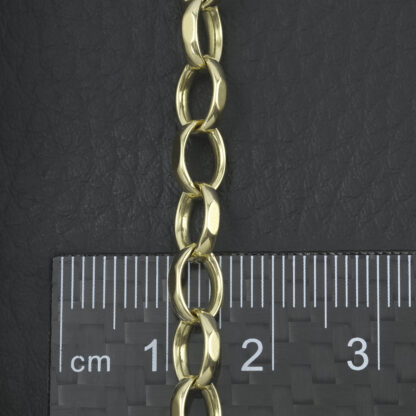 9ct Yellow Gold Belcher Bracelet 8.5″ 5.5mm - Image 5