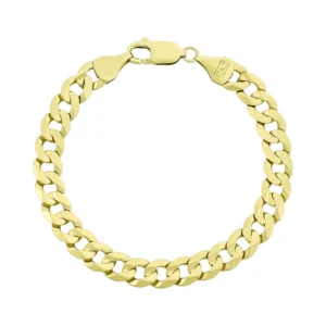 9ct Yellow Gold Curb Bracelet 7.5″ 8mm