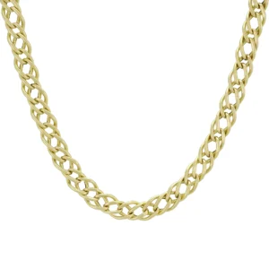 9ct Yellow Gold Double Curb Chain 18&#8243; 6mm