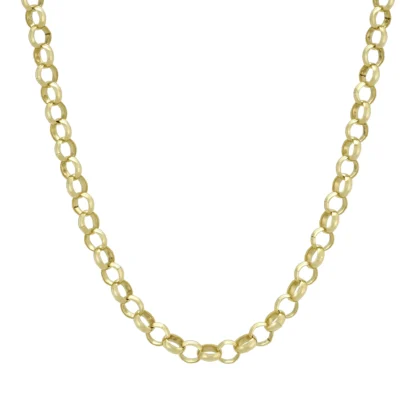 9ct Yellow Gold Belcher Chain 20" 5mm