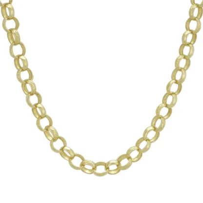 9ct Yellow Gold Belcher Chain 24" 7.5mm