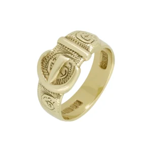 9ct Yellow Gold Buckle Ring