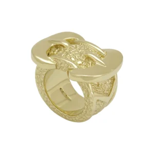 9ct Yellow Gold Double Buckle Ring