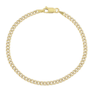 18ct Yellow Gold Curb Bracelet 8&#8243; 3.5mm