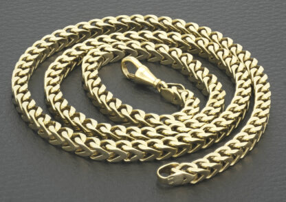 9ct Yellow Gold Franco Chain 24.5" 5mm - Image 4