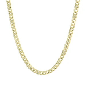 9ct Yellow Gold Curb Chain 16&#8243; 4mm