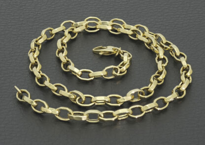 9ct Yellow Gold Belcher Chain 20" 5.5mm - Image 4