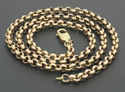 9ct Rose Gold Belcher Chain 23.5" 5mm - Image 4