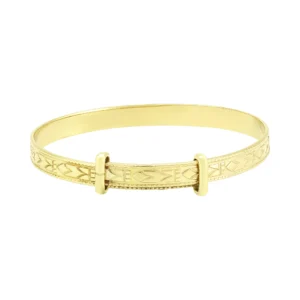 9ct Yellow Gold Expandable Baby Bangle