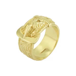 9ct Yellow Gold Buckle Ring