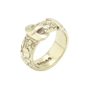 9ct Yellow Gold Buckle Ring