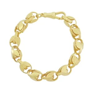 9ct Yellow Gold Tulip Bracelet 9.5″ 12.5mm