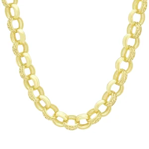 9ct Yellow Gold Belcher Chain 26.5″ 11mm