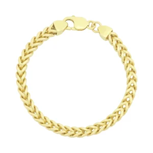 9ct Yellow Gold Franco Bracelet 9.5&#8243; 6.5mm