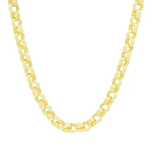 9ct Yellow Gold Belcher Chain 25.5″ 6.5mm