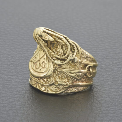 9ct Yellow Gold Saddle Ring - Image 3