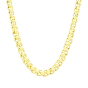 9ct Yellow Gold Roller Ball Chain 17.5″ 7.5mm