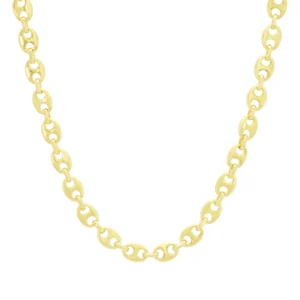 9ct Yellow Button Link Chain 28″ 6mm