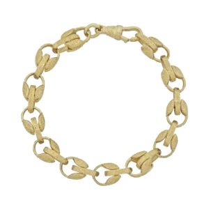 9ct Yellow Gold Tulip Bracelet 9.5″ 10mm