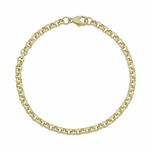 9ct Yellow Gold Belcher Bracelet 7.5″ 4mm