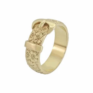 9ct Yellow Gold Buckle Ring