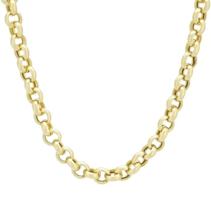 9ct Yellow Gold Belcher Chain 25″ 7mm