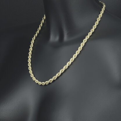 9ct Yellow Gold Rope Chain 20″ 6mm - Image 3