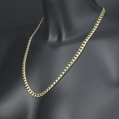 9ct Yellow Gold Curb Chain 22.5″ 7mm - Image 3