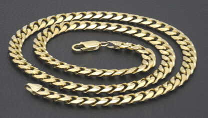 9ct Yellow Gold Curb Chain 22.5″ 7mm - Image 2