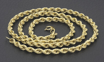 9ct Yellow Gold Rope Chain 20″ 4mm - Image 2