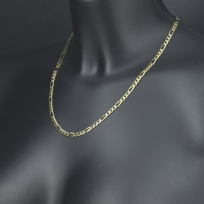 9ct Yellow Gold Figaro Chain 19.5″ 4mm - Image 3