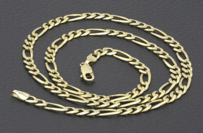 9ct Yellow Gold Figaro Chain 19.5″ 4mm - Image 2