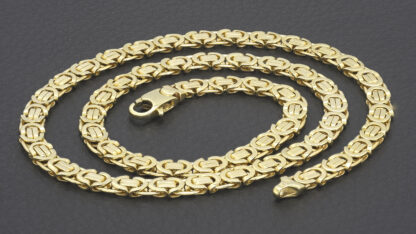 9ct Yellow Gold Byzantine Chain 18″ 5.5mm - Image 2