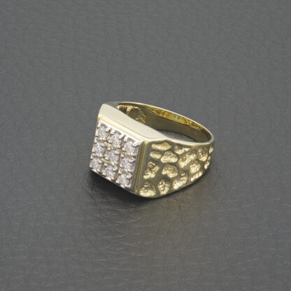 9ct Yellow Gold 0.50ct Diamond Signet Ring - Image 4