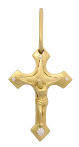 18ct Yellow Gold 0.30ct Diamond Crucifix Pendant