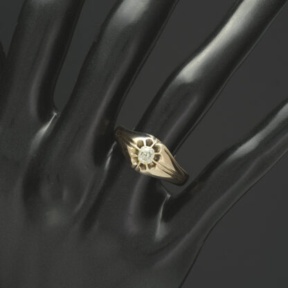 9ct Rose Gold 0.30ct Old Cut Diamond Ring - Image 4