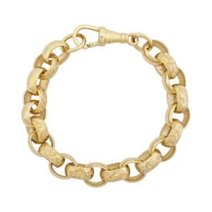 9ct Yellow Gold Belcher Bracelet 8&#8243; 11.5mm