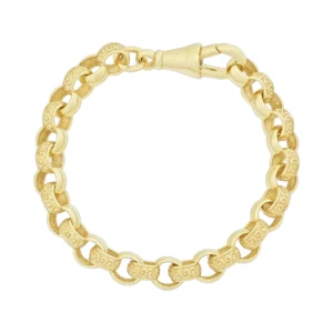 9ct Yellow Gold Belcher Bracelet 5&#8243; 6mm