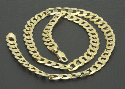 9ct Yellow Gold Curb Chain 20" 8mm - Image 2