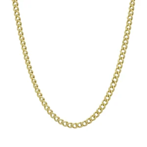 9ct Yellow Gold Curb Chain 22&#8243; 4mm