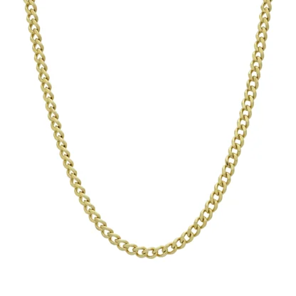 9ct Yellow Gold Curb Chain 22" 4mm