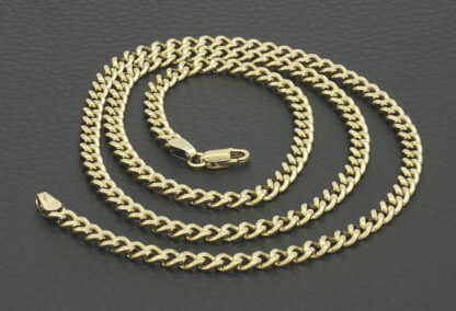 9ct Yellow Gold Curb Chain 22" 4mm - Image 2