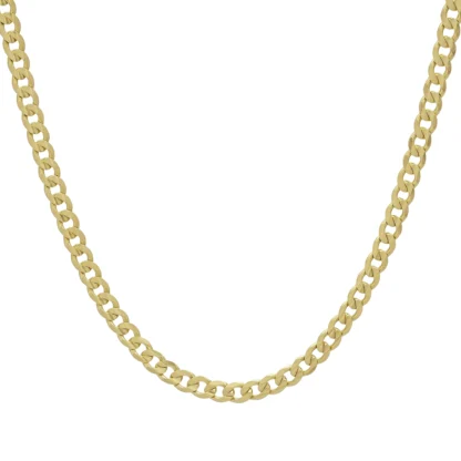 9ct Yellow Gold Curb Chain 22" 4mm